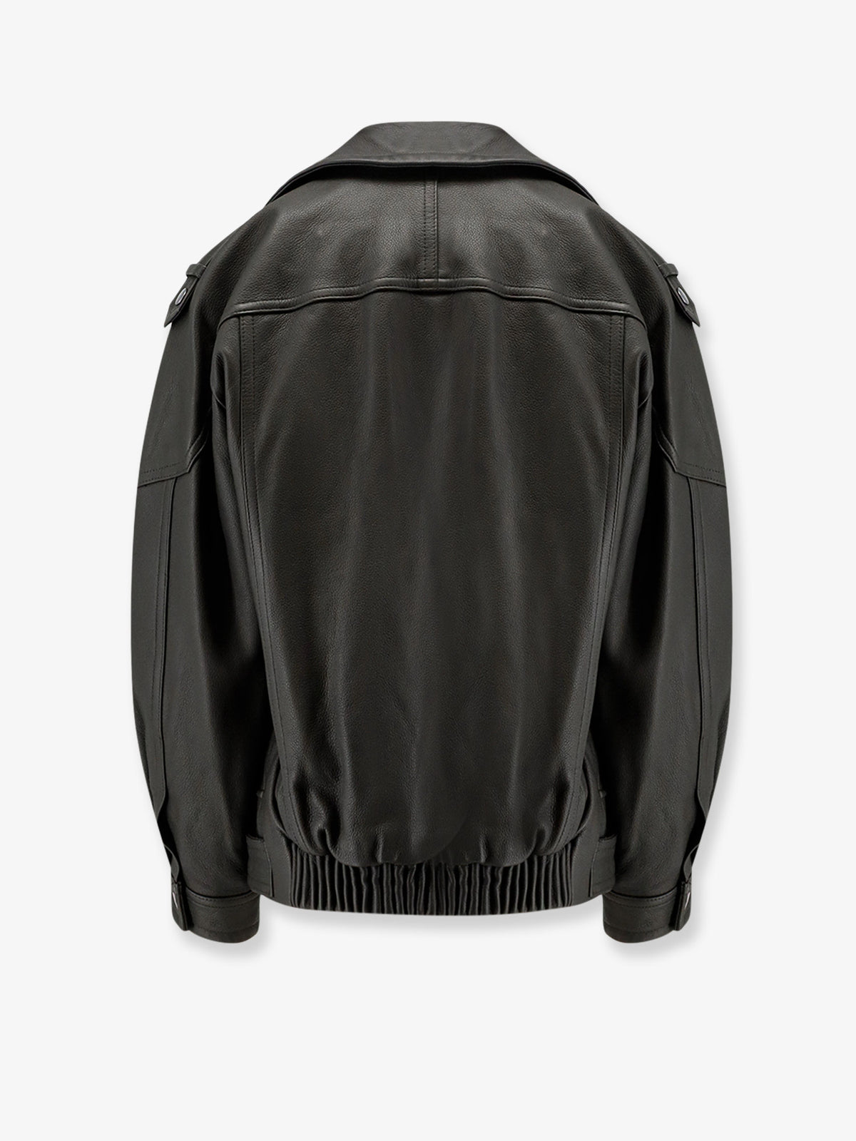 Oversized leather jacket