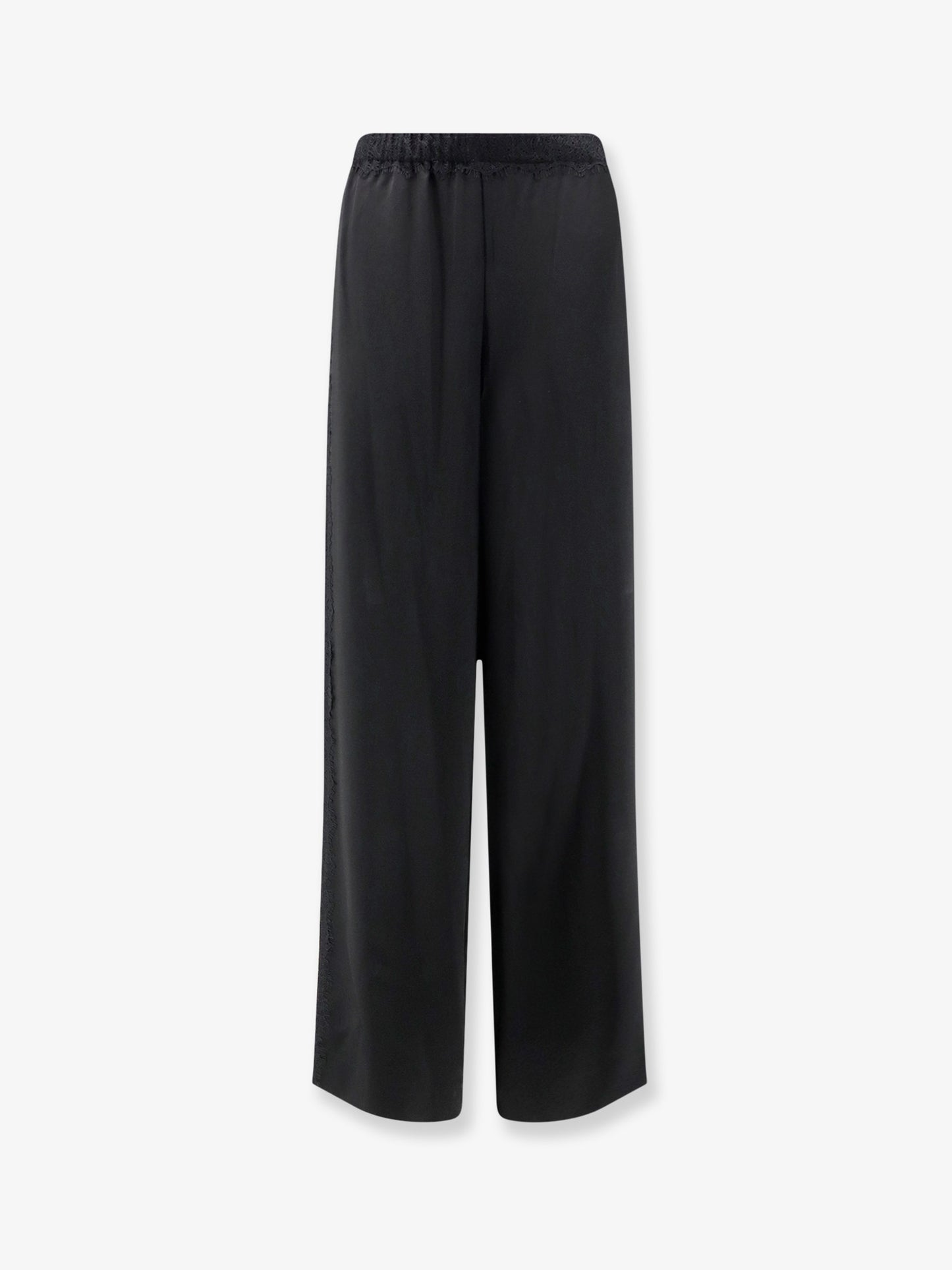 Trousers with side lace insert