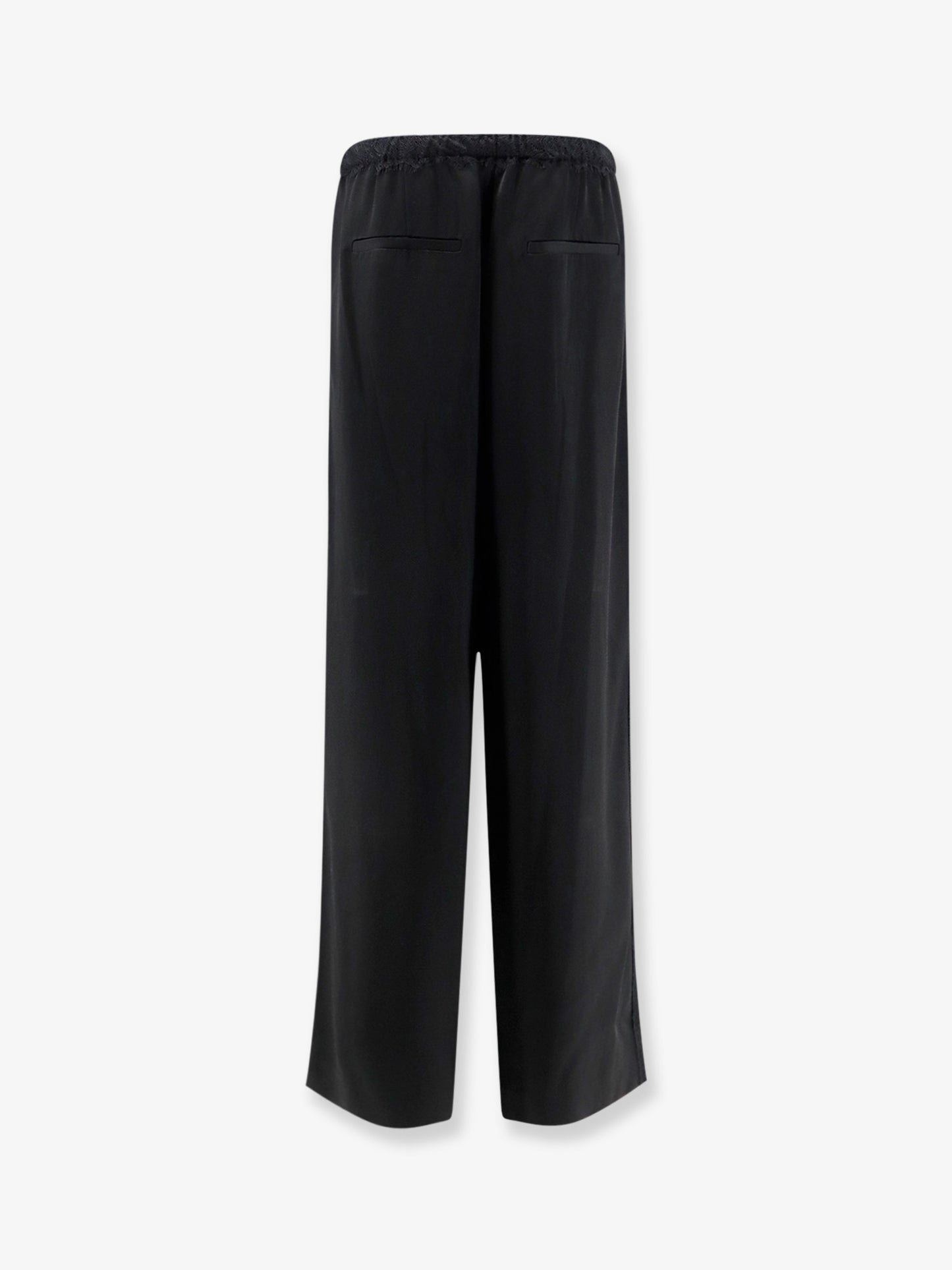 Trousers with side lace insert