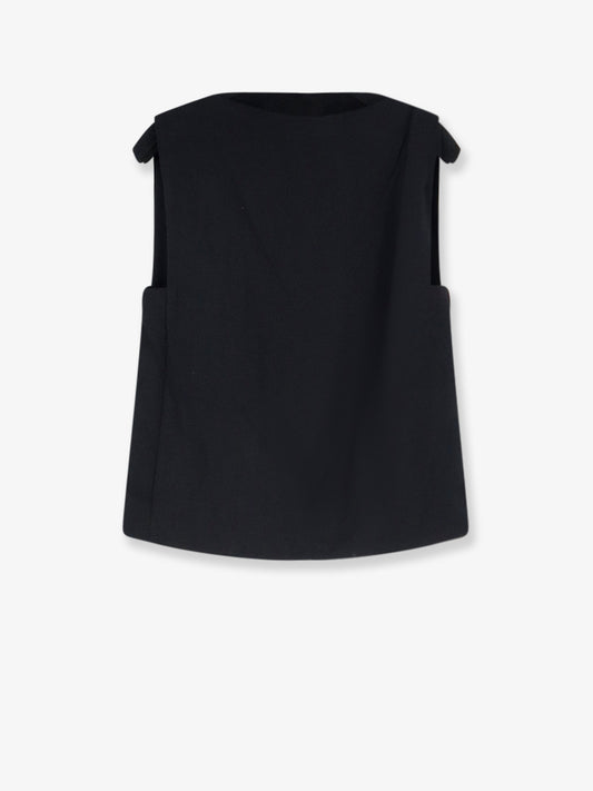 Tank top with asymmetrical drape