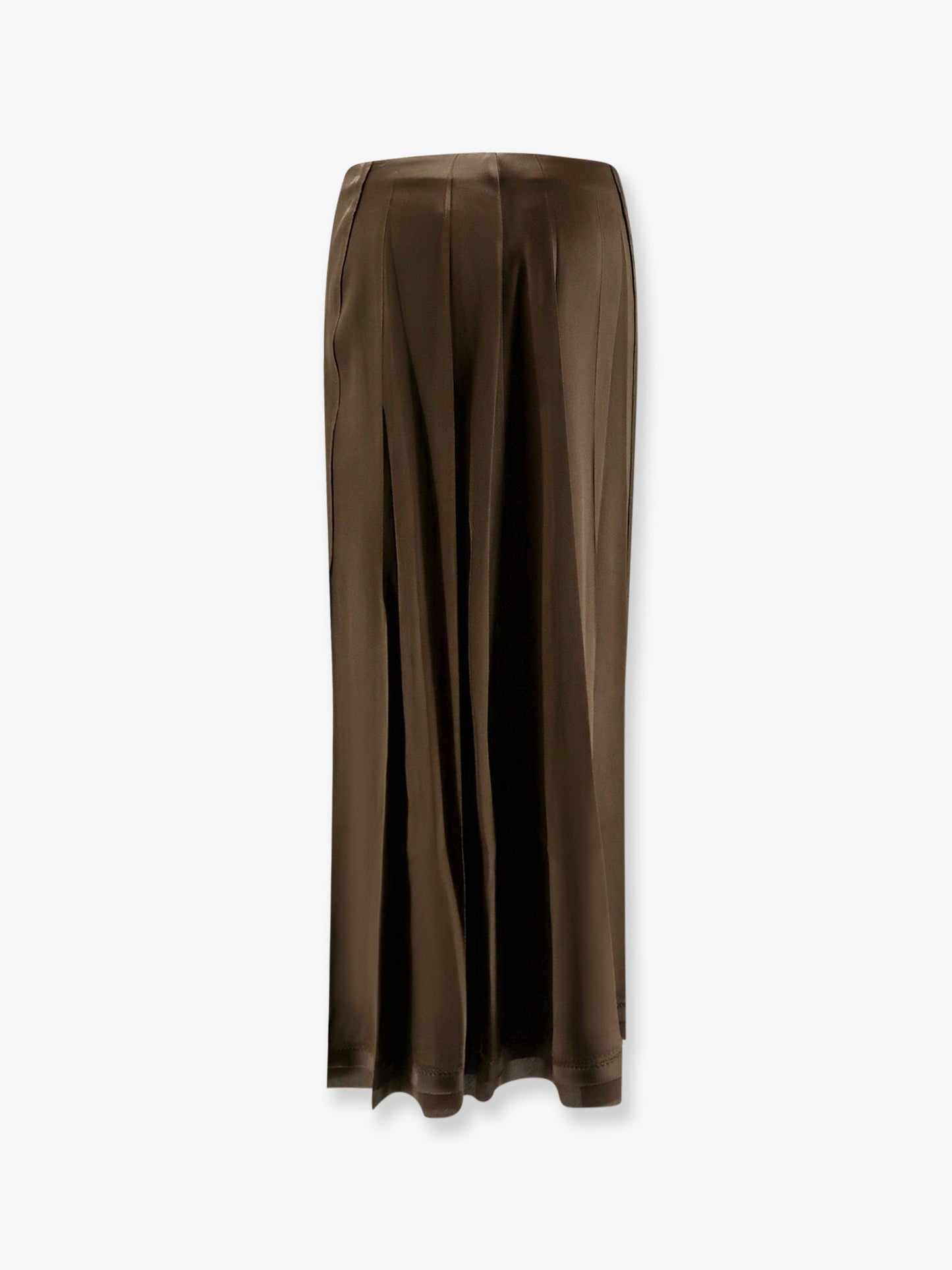 Pleated satin skirt