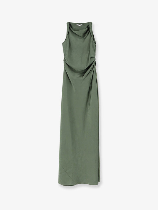 Long satin dress