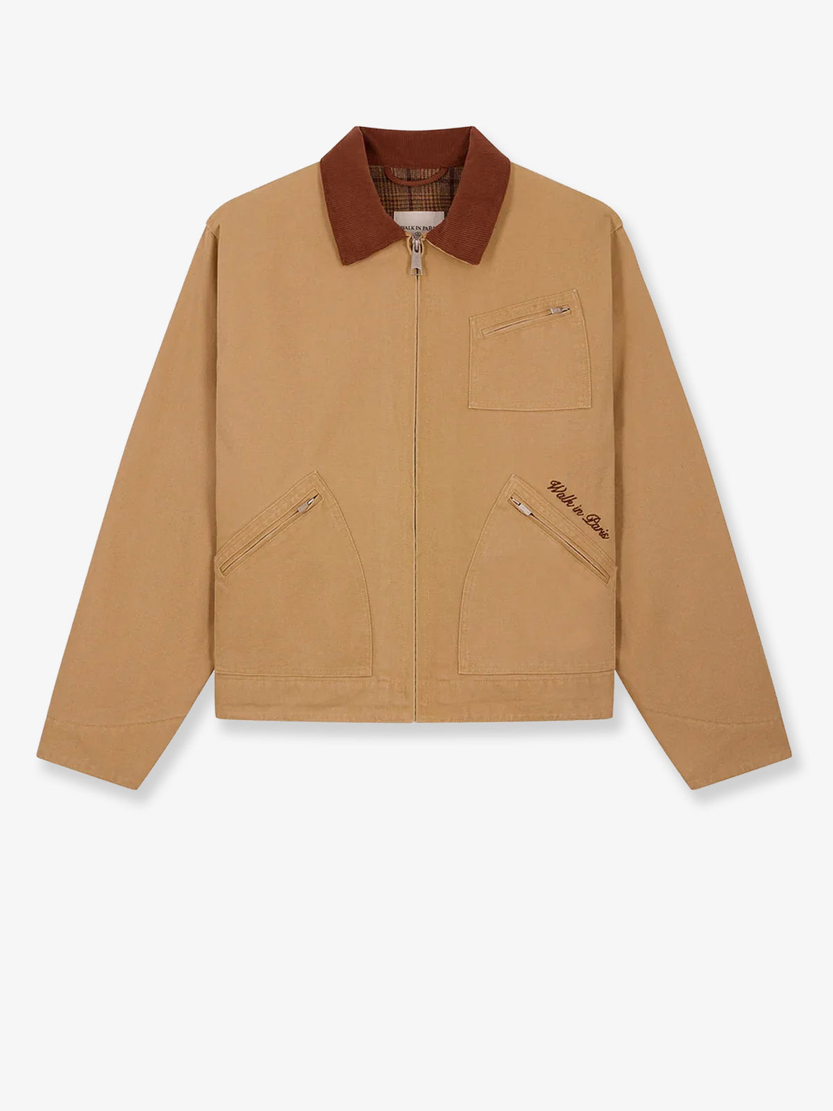 Journeyman canvas jacket with contrasting embroidered logo