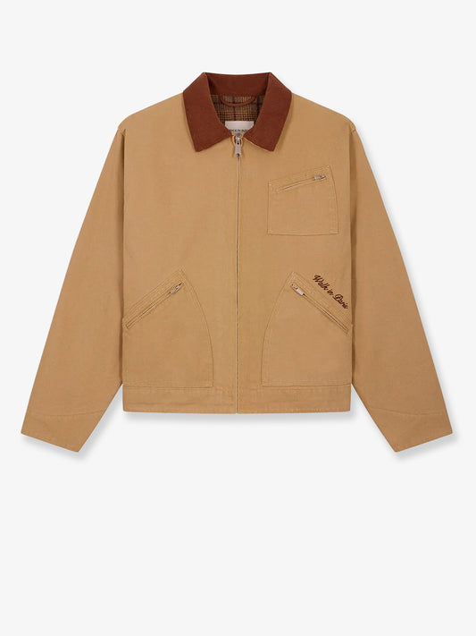 Journeyman canvas jacket with contrasting embroidered logo