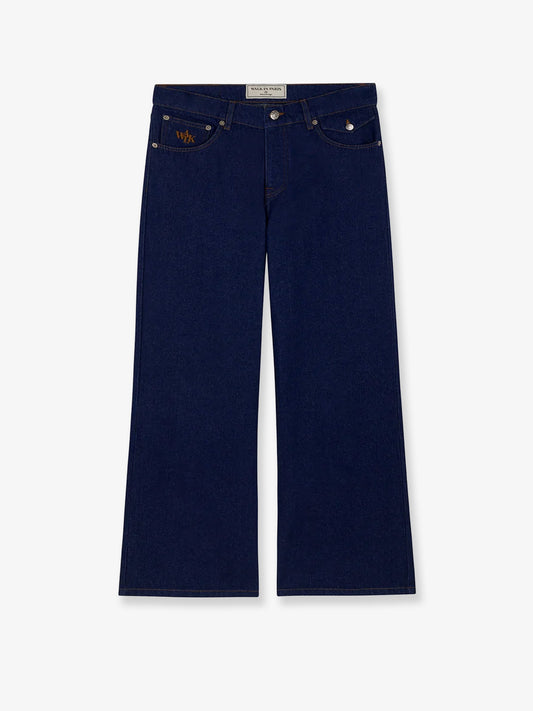 Blue denim jeans