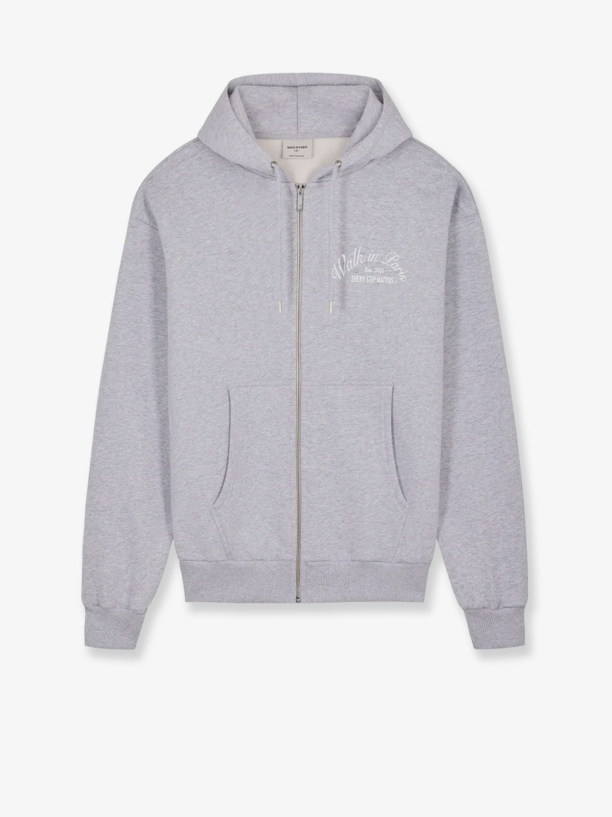 Cotton blend zip-up hoodie
