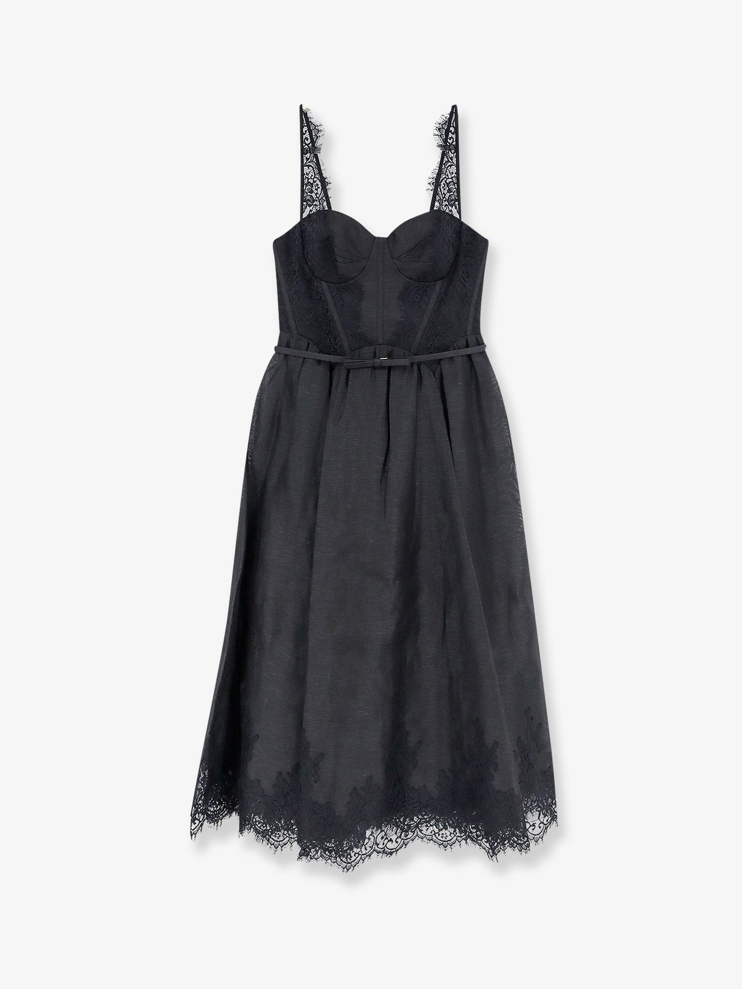 Vestito midi Valiant in misto lino e seta