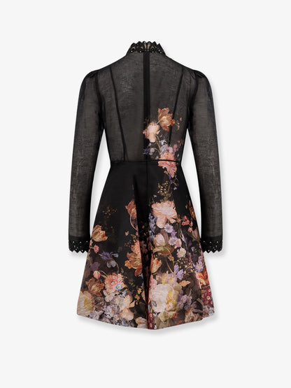 Valiant Embellish Mini Linen and Silk Dress thumbnail
