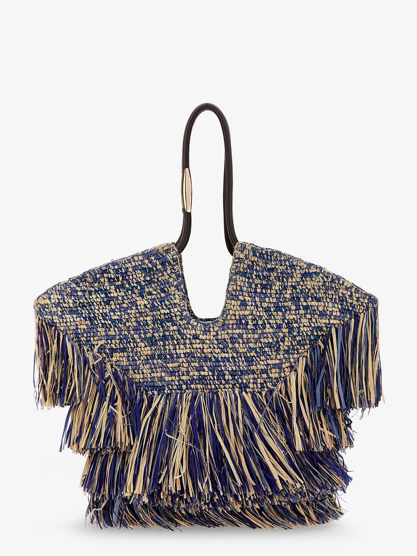Goldentime raffia shoulder bag
