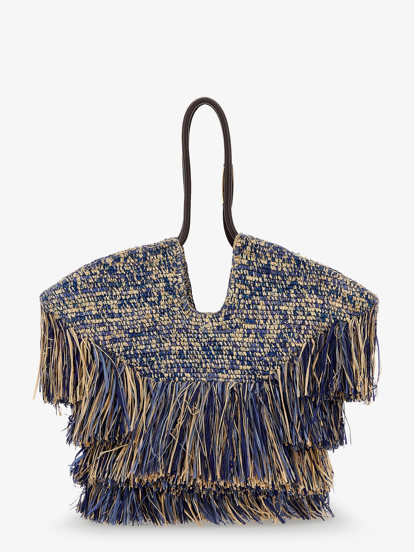 Goldentime raffia shoulder bag