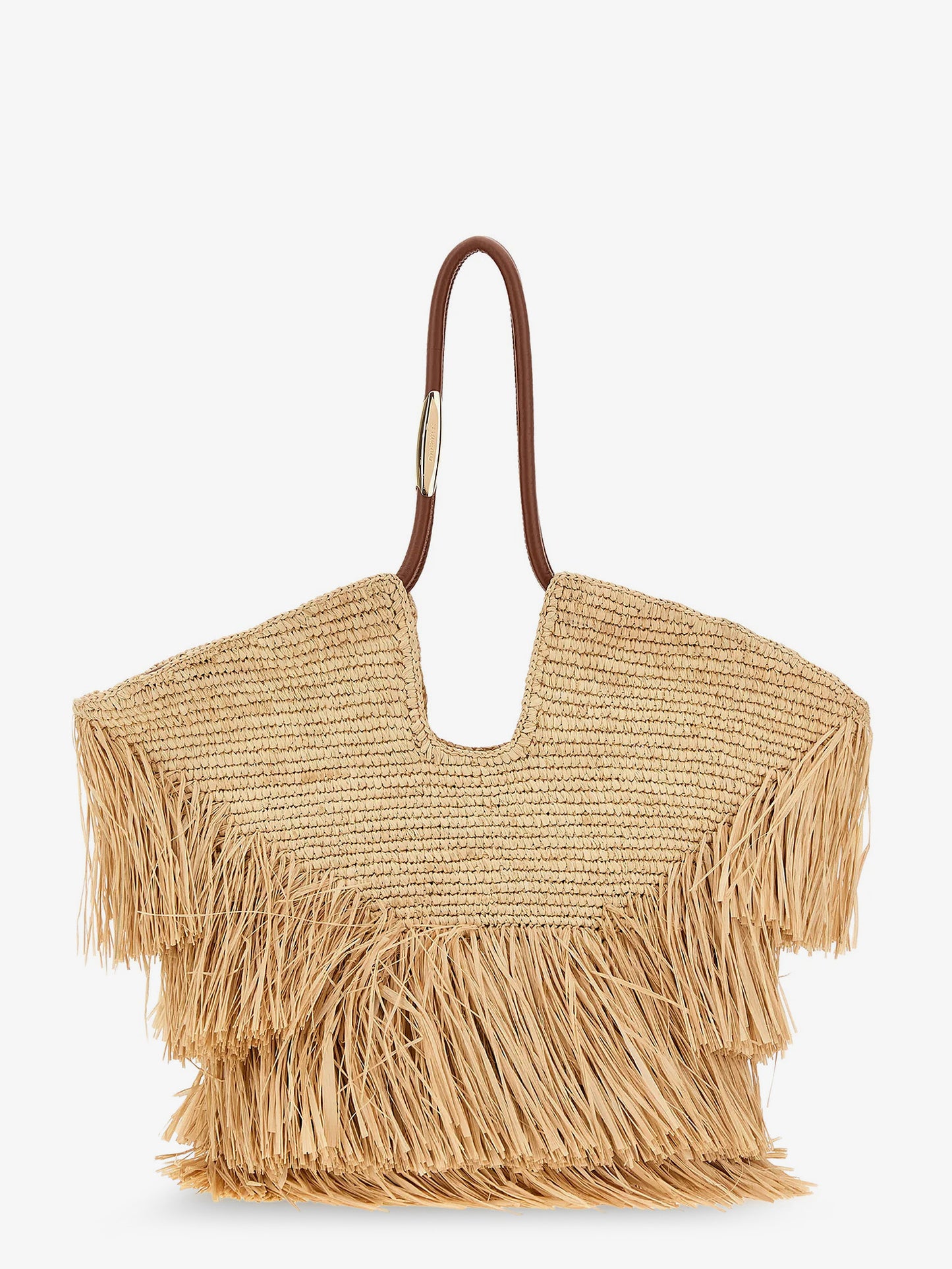 Goldentime raffia shoulder bag