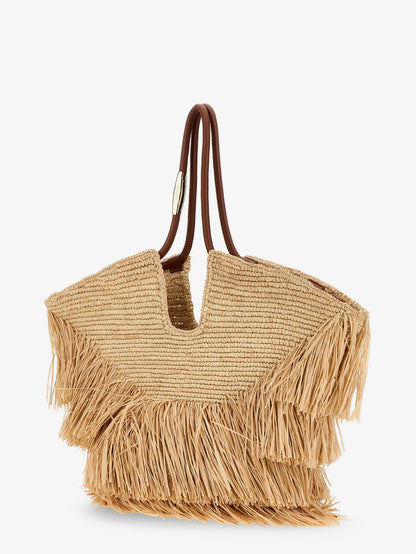Goldentime raffia shoulder bag thumbnail