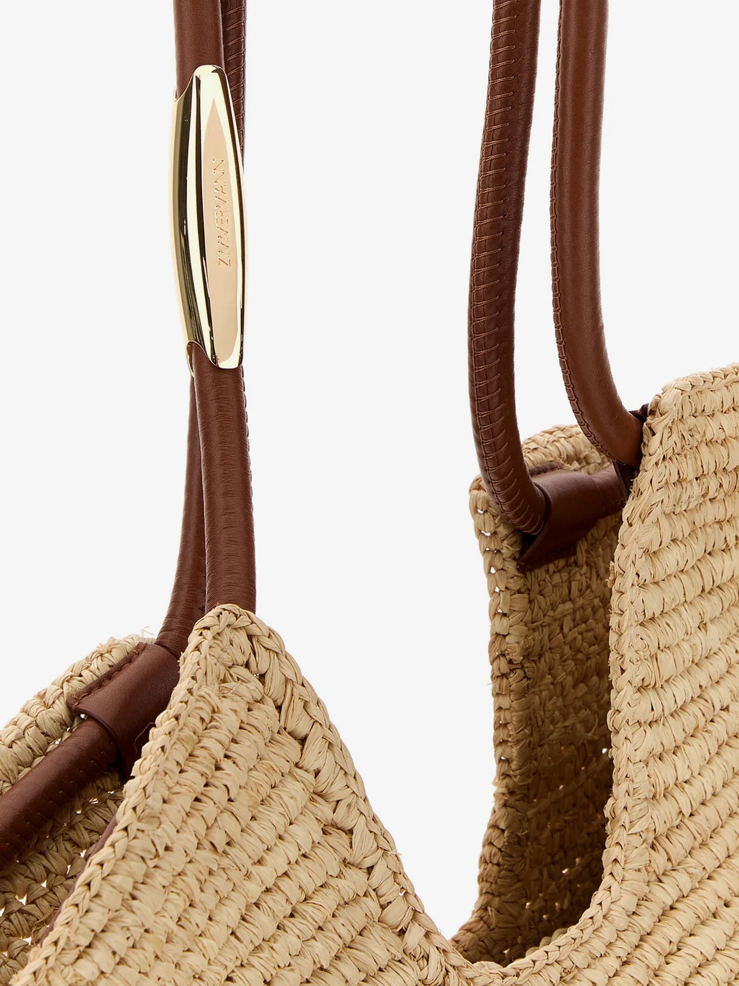 Goldentime raffia shoulder bag