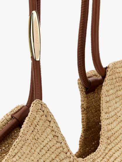 Goldentime raffia shoulder bag thumbnail