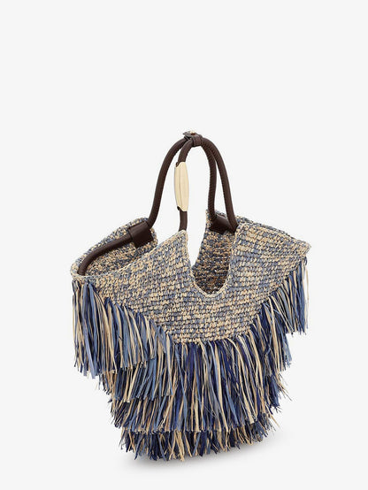 Goldentime raffia handbag thumbnail