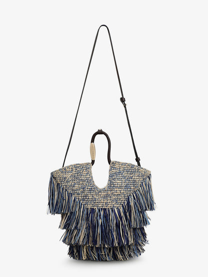 Goldentime raffia handbag thumbnail