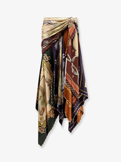 Valiant Draped Scarf silk  long skirt thumbnail