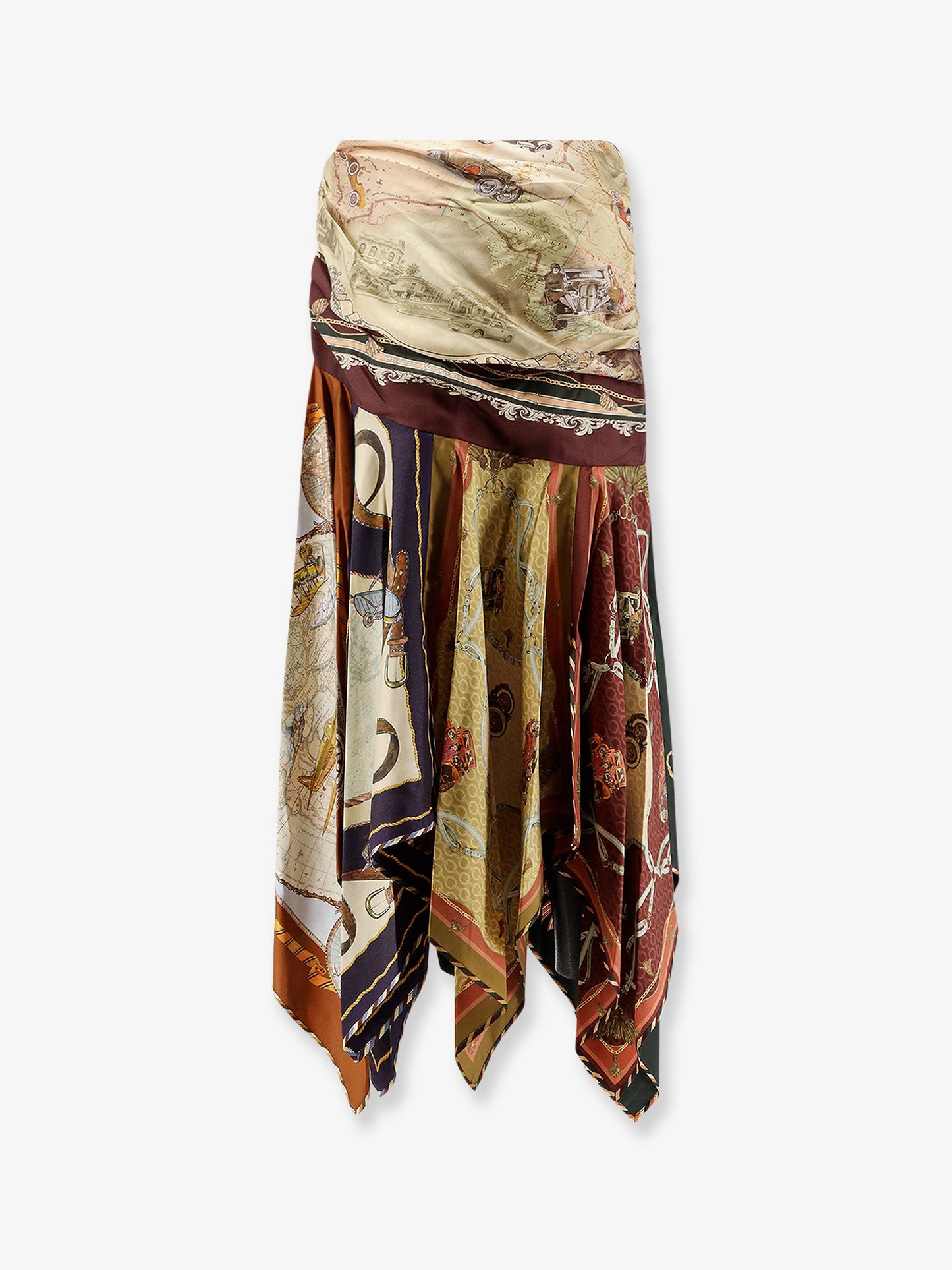 Valiant Draped Scarf silk  long skirt