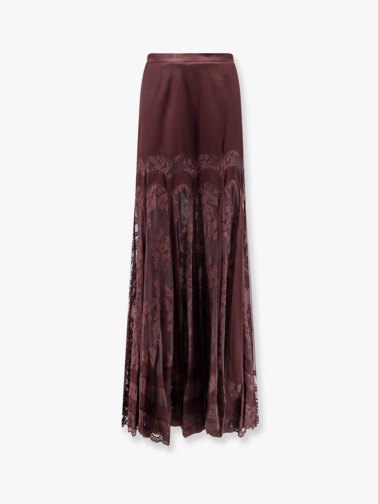 Valiant silk and lace blend long skirt