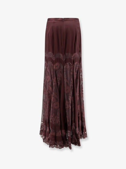 Valiant silk and lace blend long skirt thumbnail