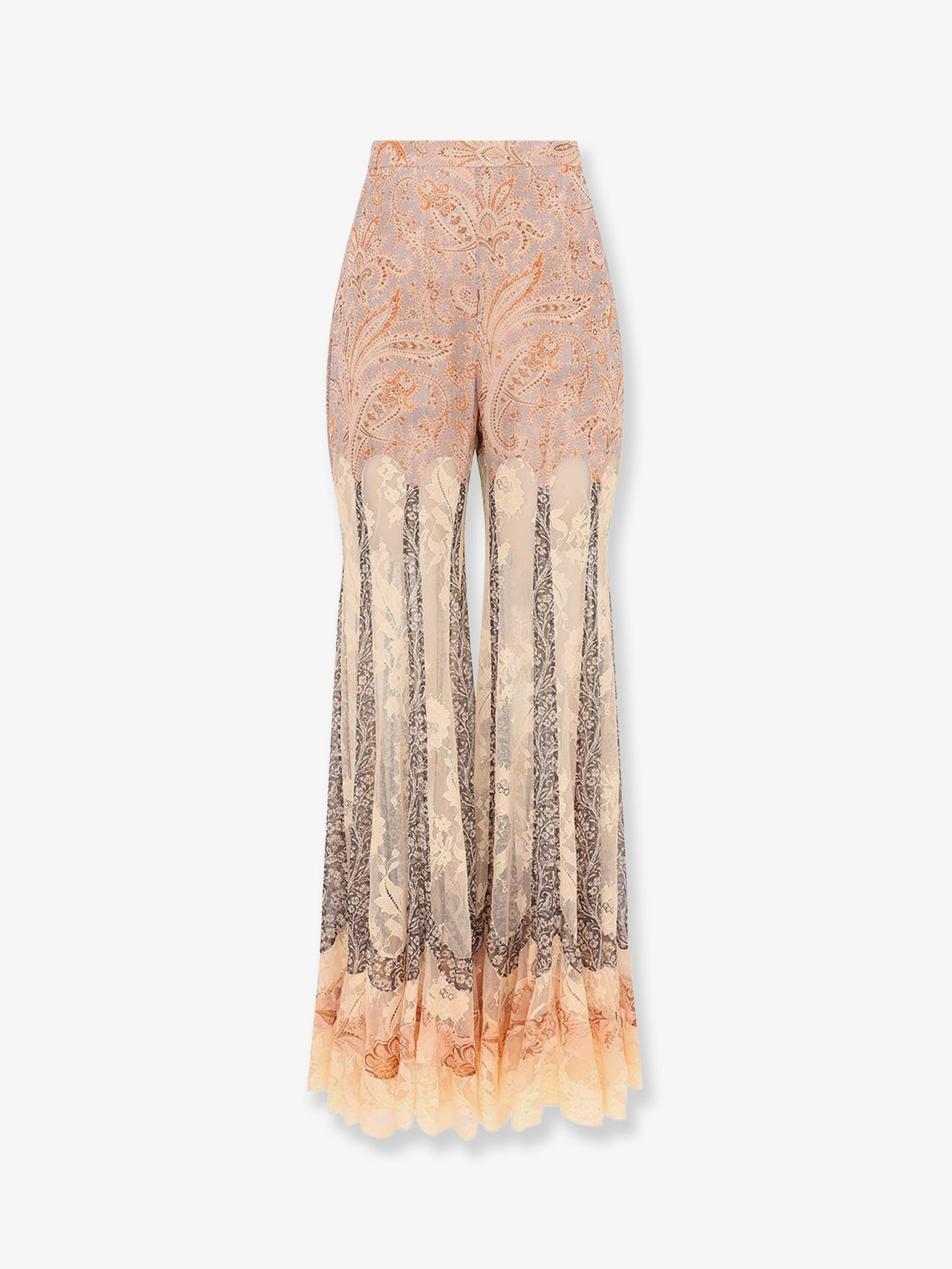 Valiant Panelled Flare silk trousers