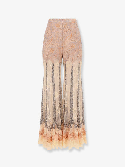 Valiant Panelled Flare silk trousers thumbnail