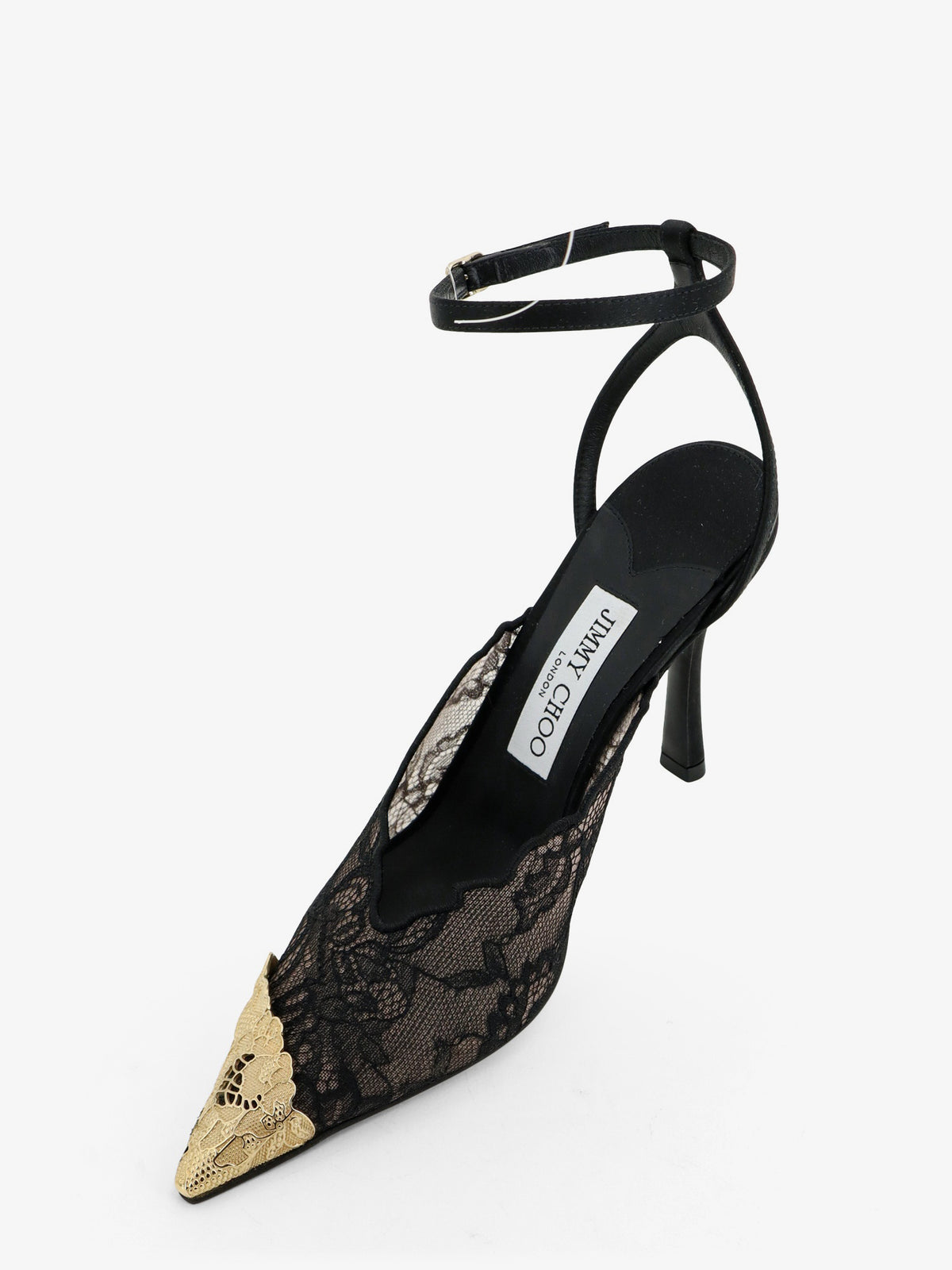 Faiz 100 lace slingback décolleté