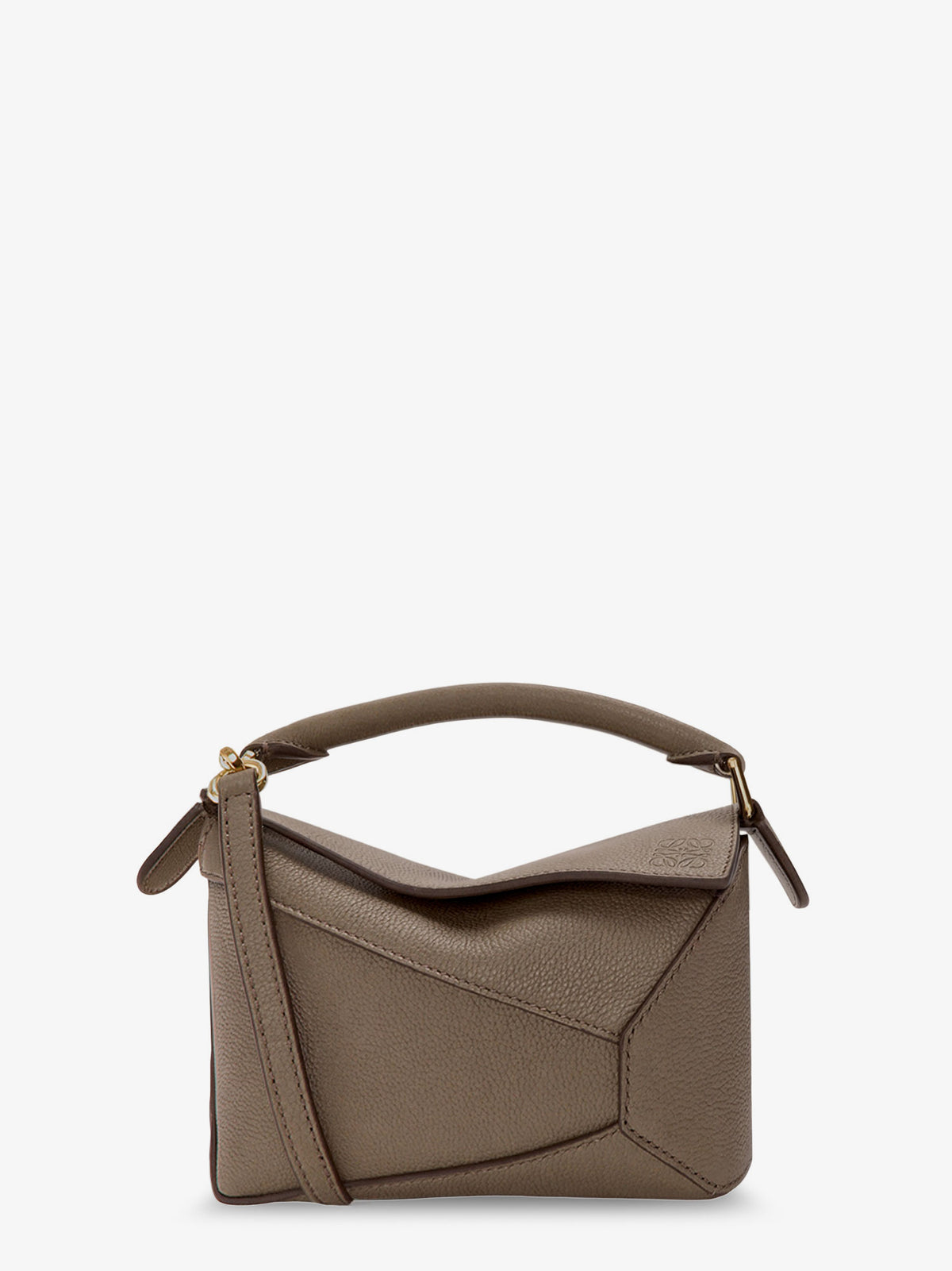 Borsa a mano Puzzle Edge Mini in pelle