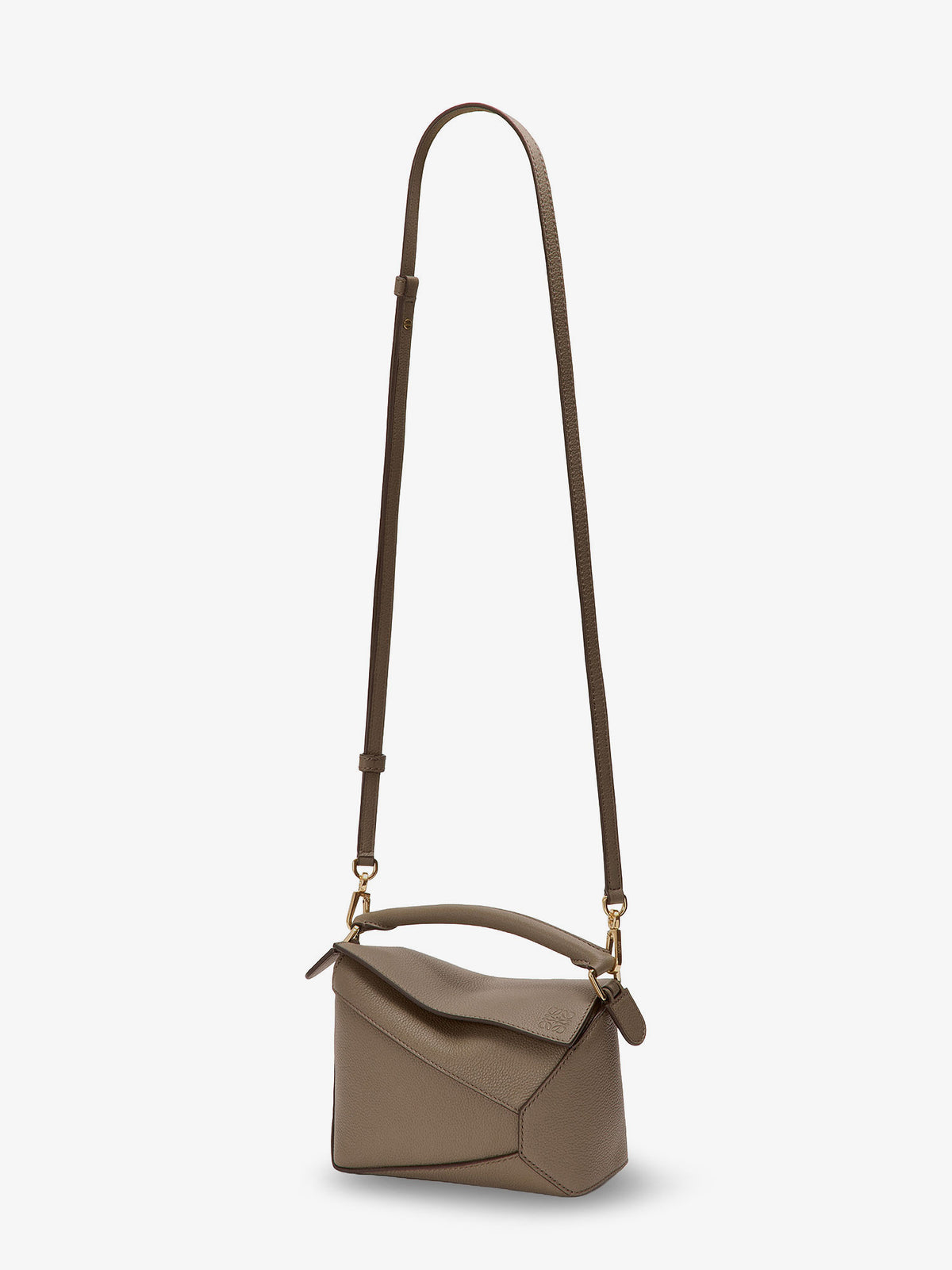 Borsa a mano Puzzle Edge Mini in pelle
