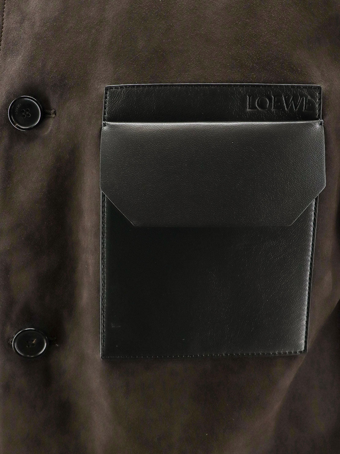 Suede jacket with leather details