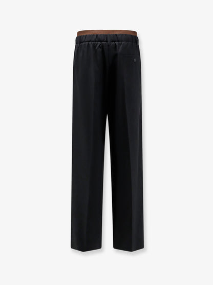 Wool trousers with elastic waistband thumbnail