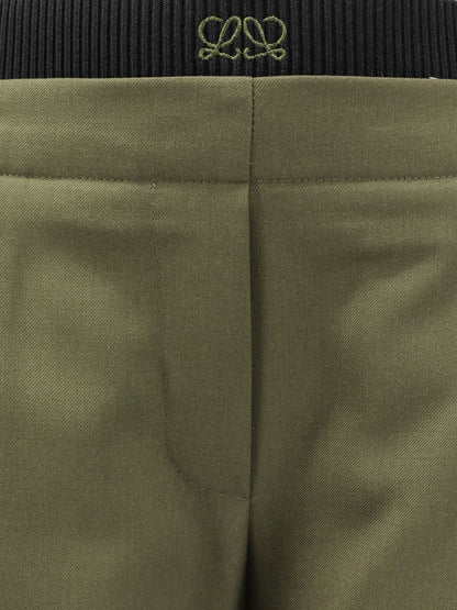 Wool trousers with elastic waistband thumbnail