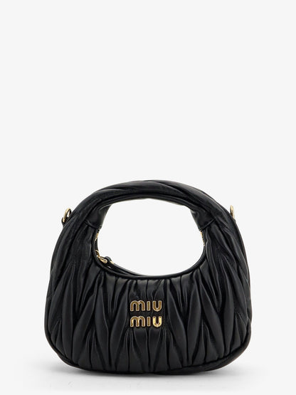 Wander matelassé leaher mini hobo bag thumbnail