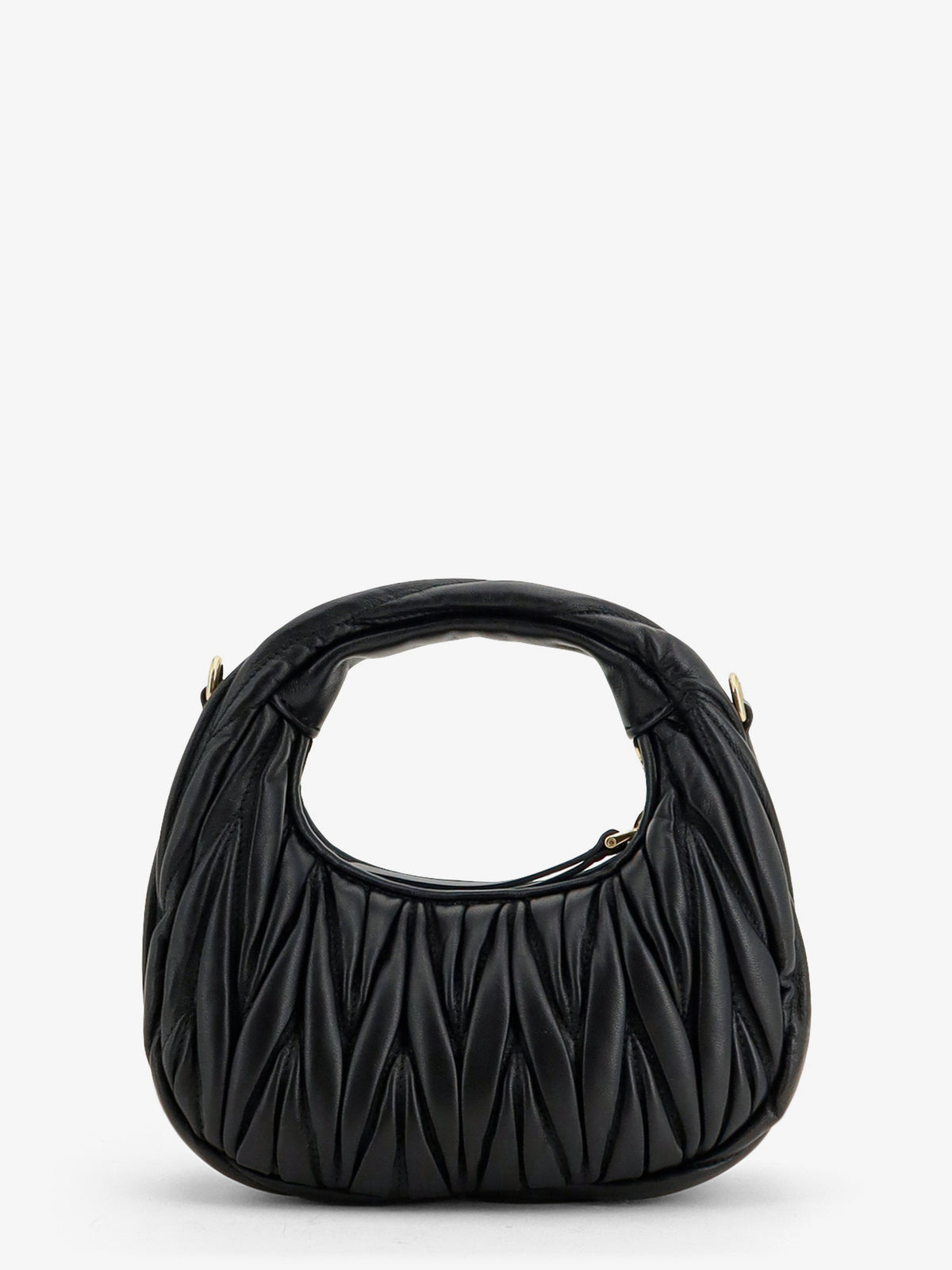 Wander matelassé leaher mini hobo bag