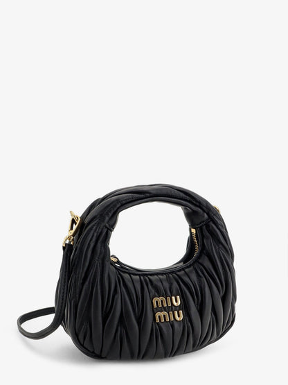 Wander matelassé leaher mini hobo bag thumbnail