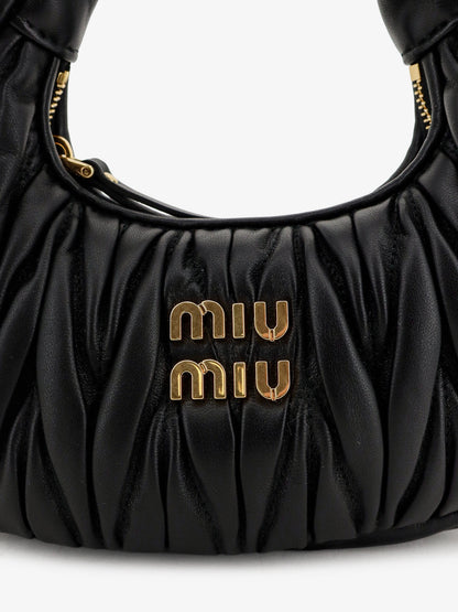 Wander matelassé leaher mini hobo bag thumbnail