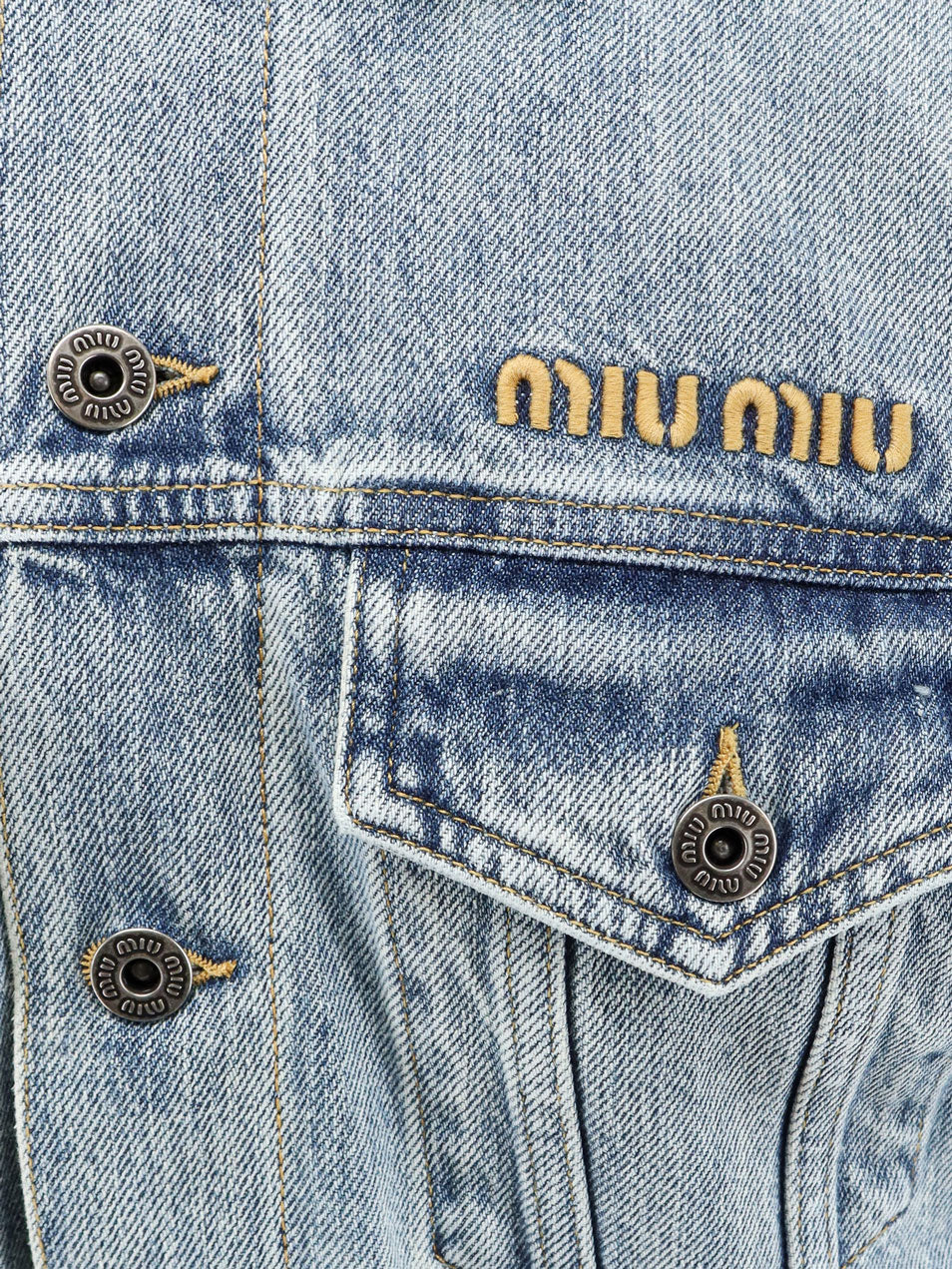 Denim jacket with madras lining