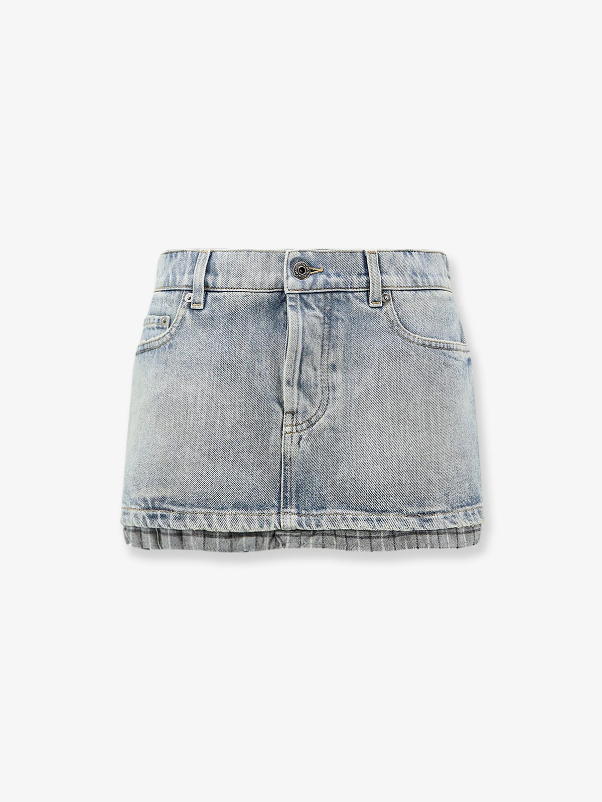 Blue denim skirt