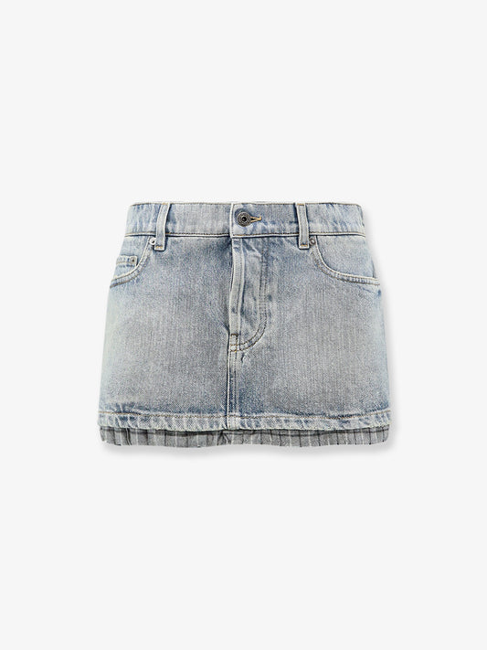 Blue denim skirt