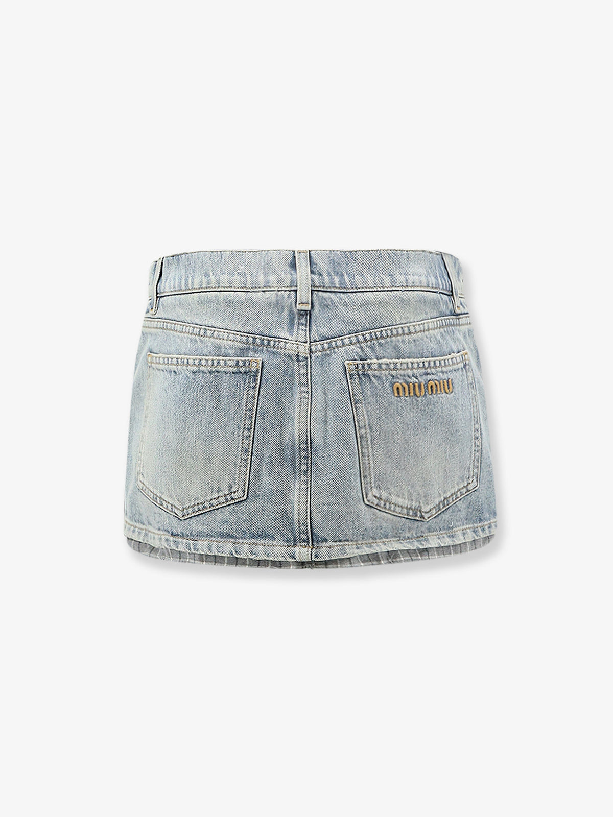 Blue denim skirt