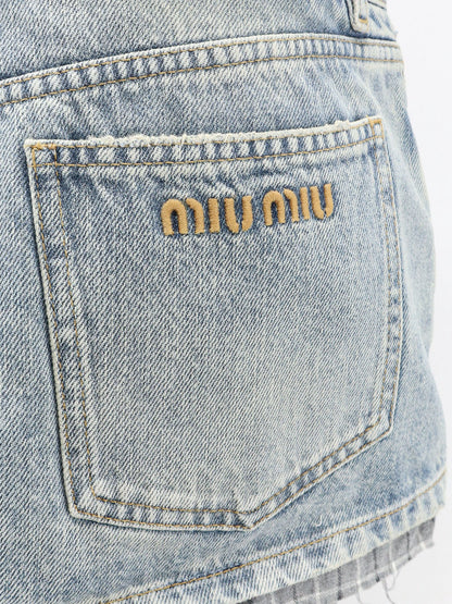 Blue denim skirt thumbnail