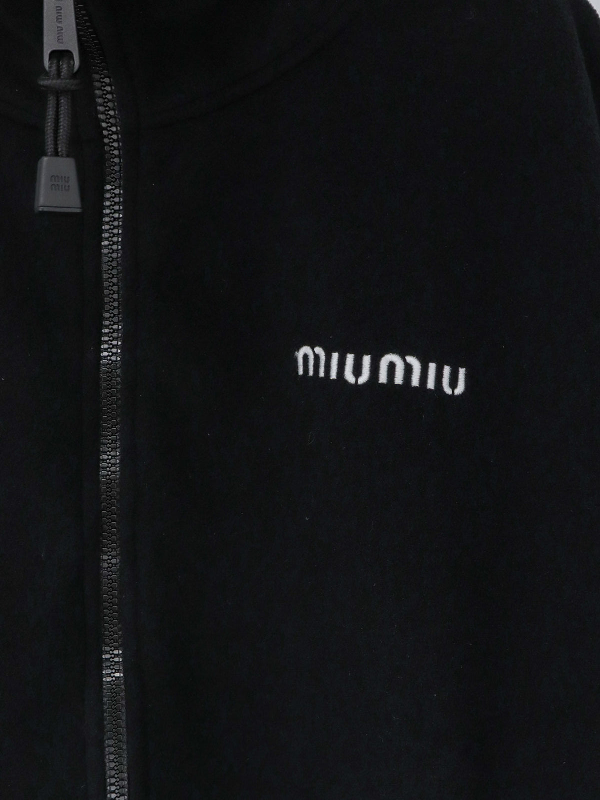 Oversized cotton zip-up sweatshirt