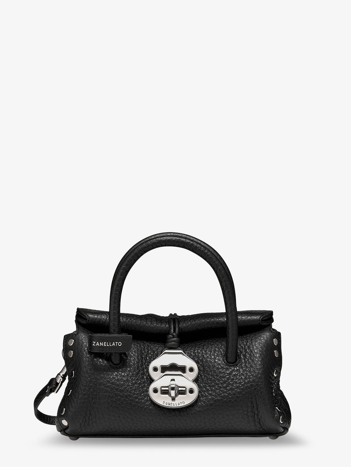 Dotta hammered leather crossbody bag