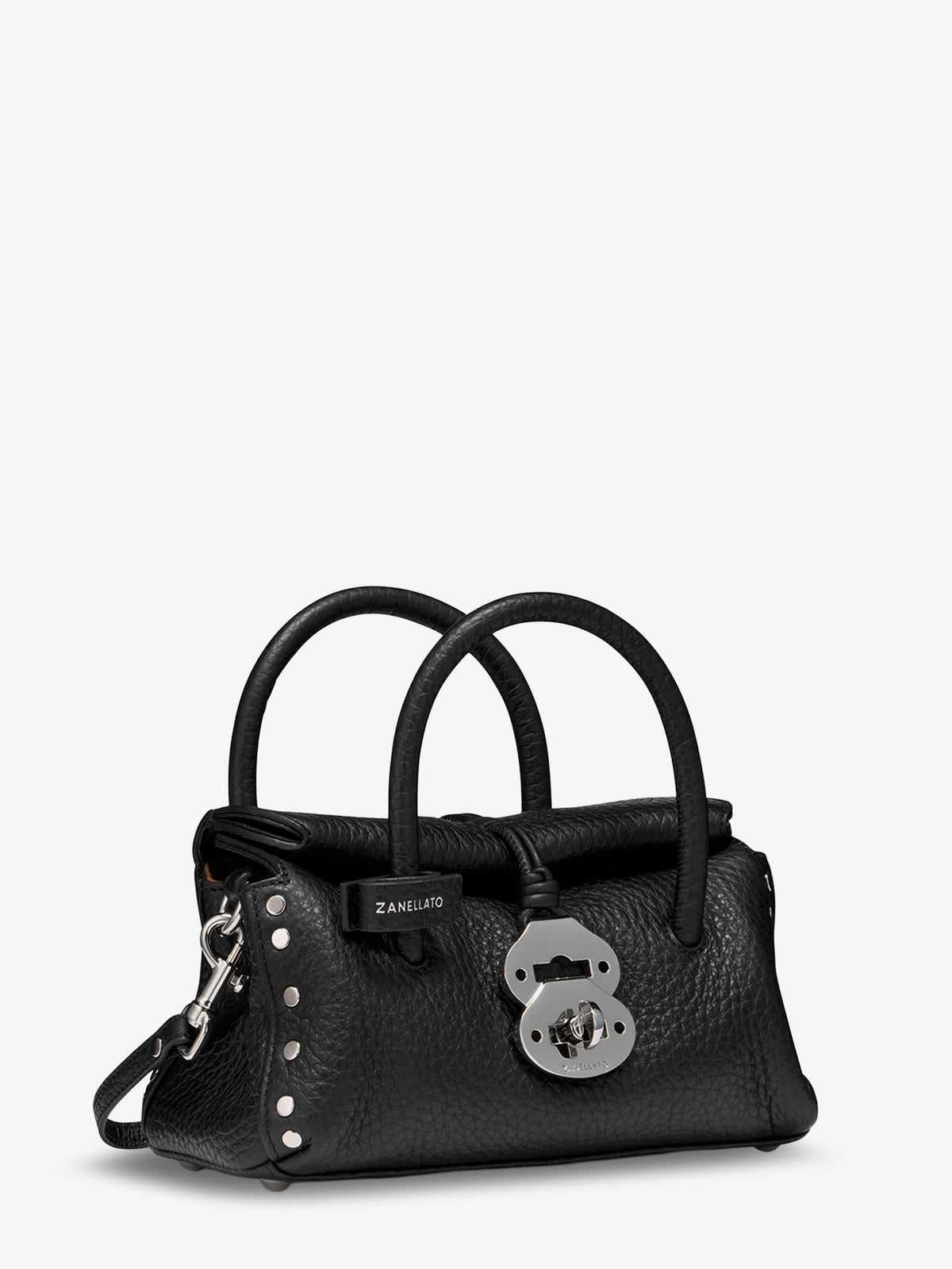 Dotta hammered leather crossbody bag